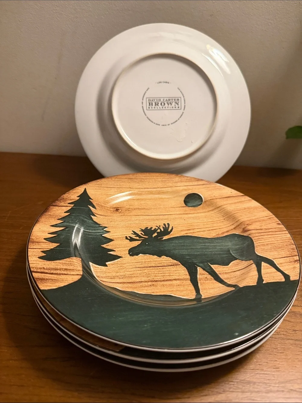 VTG  Set/ 4 David Carter Brown Salad Dessert Plate